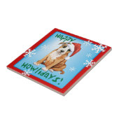 Happy Howlidays Staffordshire Bull Terrier Fliese (Seite)