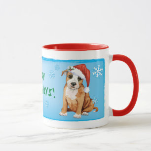 Happy Howlidays Staffordshire Bull Terrier Tasse
