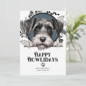Happy Howlidays Standard Schnauzer Dog Weihnachten (Stehend Vorderseite)