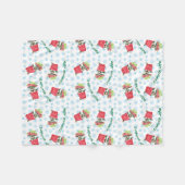 Happy Howlidays Standard Schnauzer Fleecedecke (Vorderseite (Horizontal))