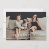 Happy Howlidays Terracotta Photo Pet Feiertagskarte (Vorderseite)