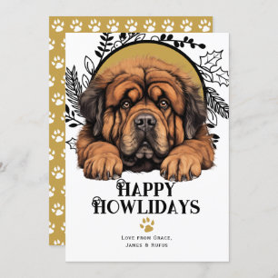 Happy Howlidays Tibetan Mastiff Dog Weihnachten