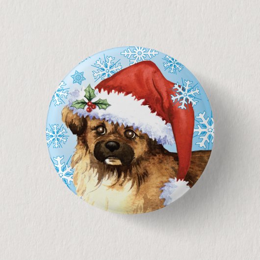Happy Howlidays Tibetan Spaniel Button (Vorderseite)