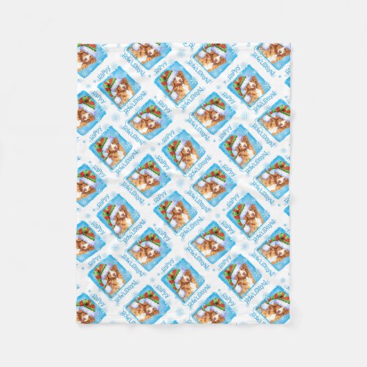 Happy Howlidays Toller Fleecedecke (Vorderseite)