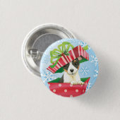 Happy Howlidays Toy Fox Terrier Button (Vorne & Hinten)