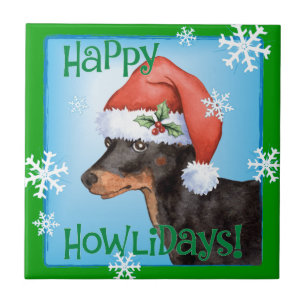 Happy Howlidays Toy Manchester Terrier Fliese