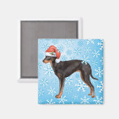 Happy Howlidays Toy Manchester Terrier Magnet (Vorderseite/Rückseite)