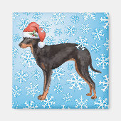 Happy Howlidays Toy Manchester Terrier Magnet (Vorne)