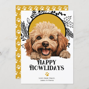 Happy Howlidays Toy Poodle Dog Weihnachten
