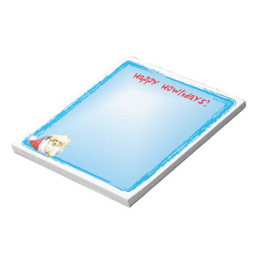 Happy Howlidays Toy Poodle Notizblock (Rotiert)