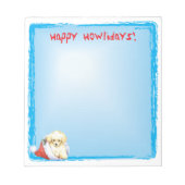 Happy Howlidays Toy Poodle Notizblock (Vorderseite)