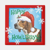 Happy Howlidays Treeing Walker Magnet (Vorne)