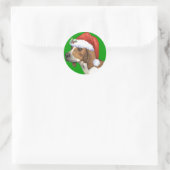 Happy Howlidays Treeing Walker Runder Aufkleber (Tasche)