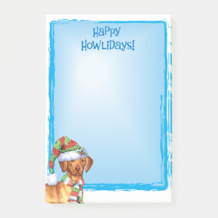 Happy Howlidays Vizsla Post-it Klebezettel