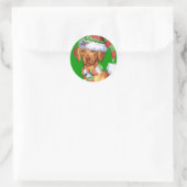 Happy Howlidays Vizsla Runder Aufkleber (Tasche)
