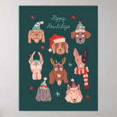 Happy Howlidays Weihnachtsfeiertag Poster (Vorne)