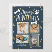 Happy Howlidays | Weihnachtsfoto Collage Feiertagskarte (Vorderseite)