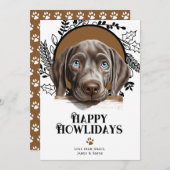 Happy Howlidays Weimaraner Hund Weihnachten (Vorne/Hinten)