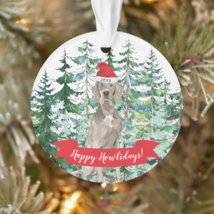 Happy Howlidays Weimaraner Hund Weihnachten Ornament