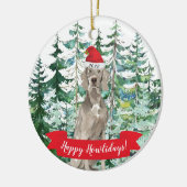Happy Howlidays Weimaraner Hund Weihnachtsschmuck (Links)