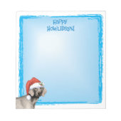 Happy Howlidays Weimaraner Notepad Notizblock (Vorderseite)