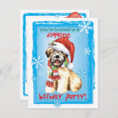Happy Howlidays Wheaten Einladung (Vorne/Hinten)