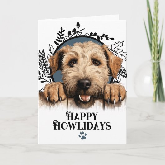 Happy Howlidays Wheaten Terrier Dog Weihnachten (Vorderseite)