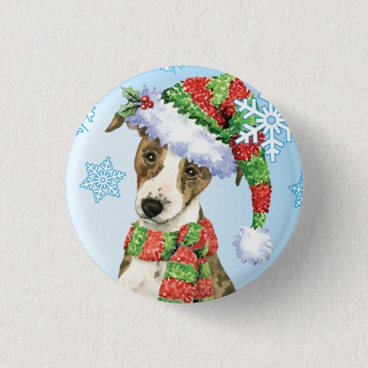 Happy Howlidays Whippet Button (Vorderseite)