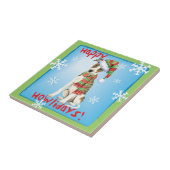 Happy Howlidays Whippet Fliese (Seite)