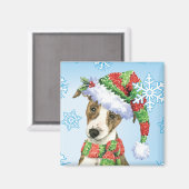 Happy Howlidays Whippet Magnet (Vorderseite/Rückseite)
