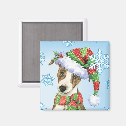 Happy Howlidays Whippet Magnet (Vorderseite/Rückseite)