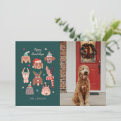 Happy Howlidays Winterhunde Foto Weihnachten (Stehend Vorderseite)