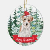 Happy Howlidays Wire Hairs Jack Russell Weihnachte Keramik Ornament (Links)