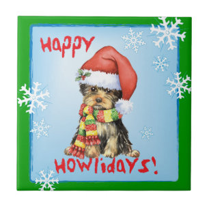 Happy Howlidays Yorkie Fliese