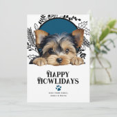 Happy Howlidays Yorkshire Terrier Dog Weihnachten (Stehend Vorderseite)