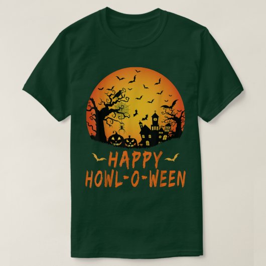 Happy Howloween, Beängstigend Spooky Spider Bat, H T-Shirt (Design vorne)