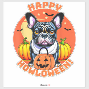 Happy Howloween French Bulldog-Frenchie Aufkleber