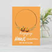 Happy Howloween | Halloween Pet Foto Feiertagskarte (Stehend Vorderseite)
