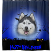 Happy Howloween Husky Duschvorhang (Vorderseite)