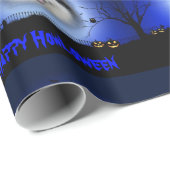 Happy Howloween Husky Geschenkpapier (Rolleneckpunkt)