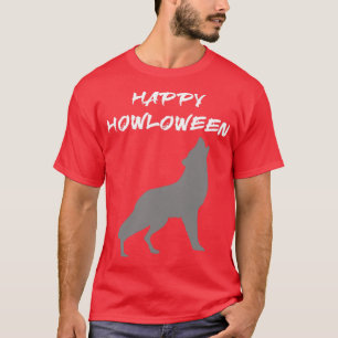 Happy Howloween mit heulendem Wolf T-Shirt