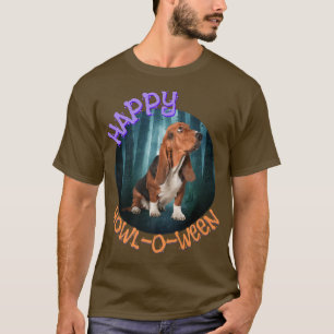 Happy Howloween Niedlich Funny Basset hound Hallow T-Shirt