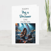 Happy Hug a Drummer Day | Funny Holidays Karte (Vorderseite)