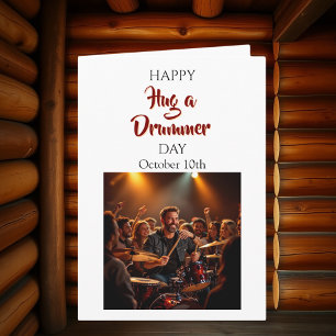 Happy Hug a Drummer Day   Funny Holidays Karte