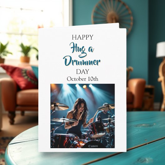 Happy Hug a Drummer Day | Funny Holidays Karte