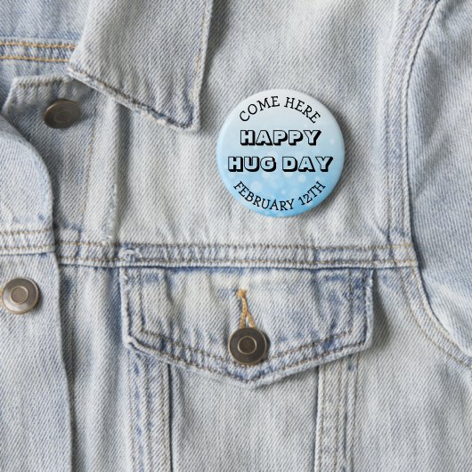 Happy Hug Day 12. Februar Button (Beispiel)