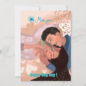 Happy Hug Day Feiertagskarte (Vorderseite)