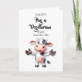 Happy Hug einen Vegetarier-Tag! Karte (Vorderseite)