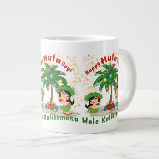 Happy Hula Days 3 Jumbo Tasse (Vorderseite Rechts)