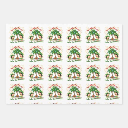 Happy Hula Days 3 Packpapier Blätter (Vorderseite 2)